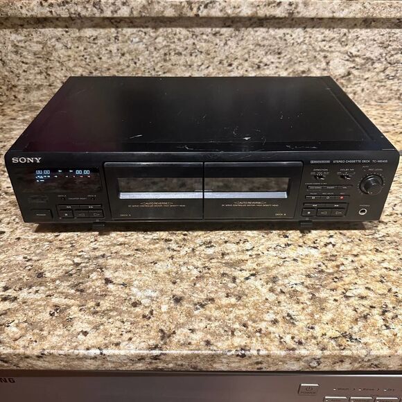 Vintage SONY CASSETTE DECK Stereo TC-WE405‎  DUAL Player / DUB Recorder Read - Picture 1 of 9